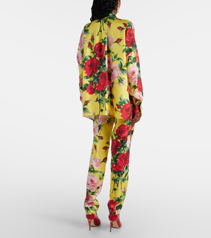 Floral silk shirt