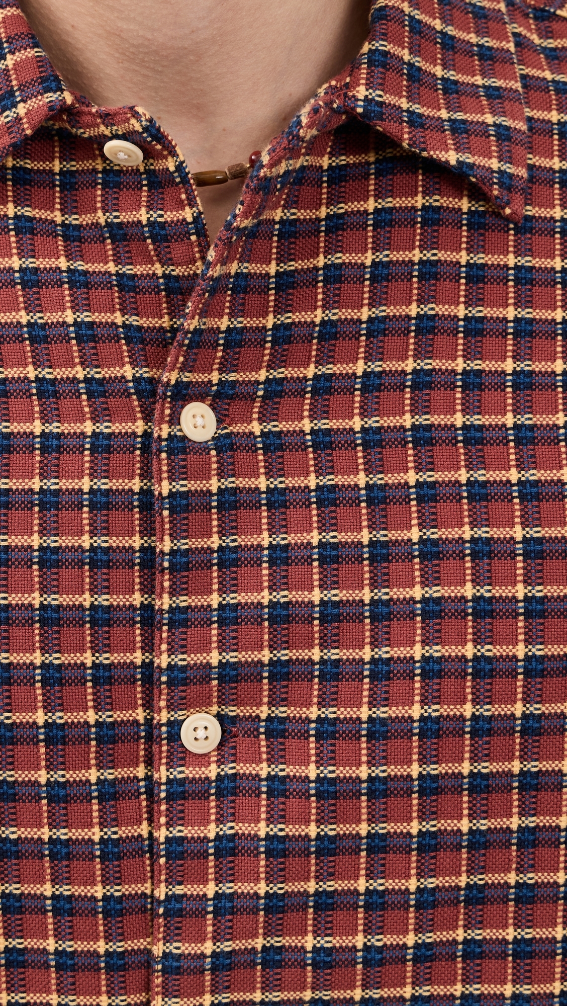 Dobby Check Busy Shirt Red/Multi