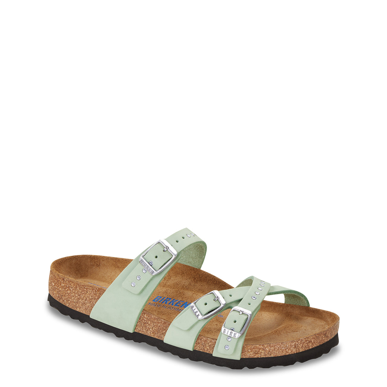 Unisex Franca Injected Rivets Nubuk Leather Soft Footbed Matcha