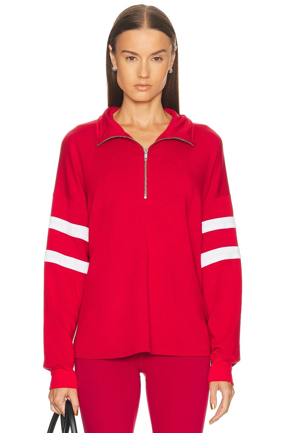 YEAR OF OURS Varsity Half Zip in Red