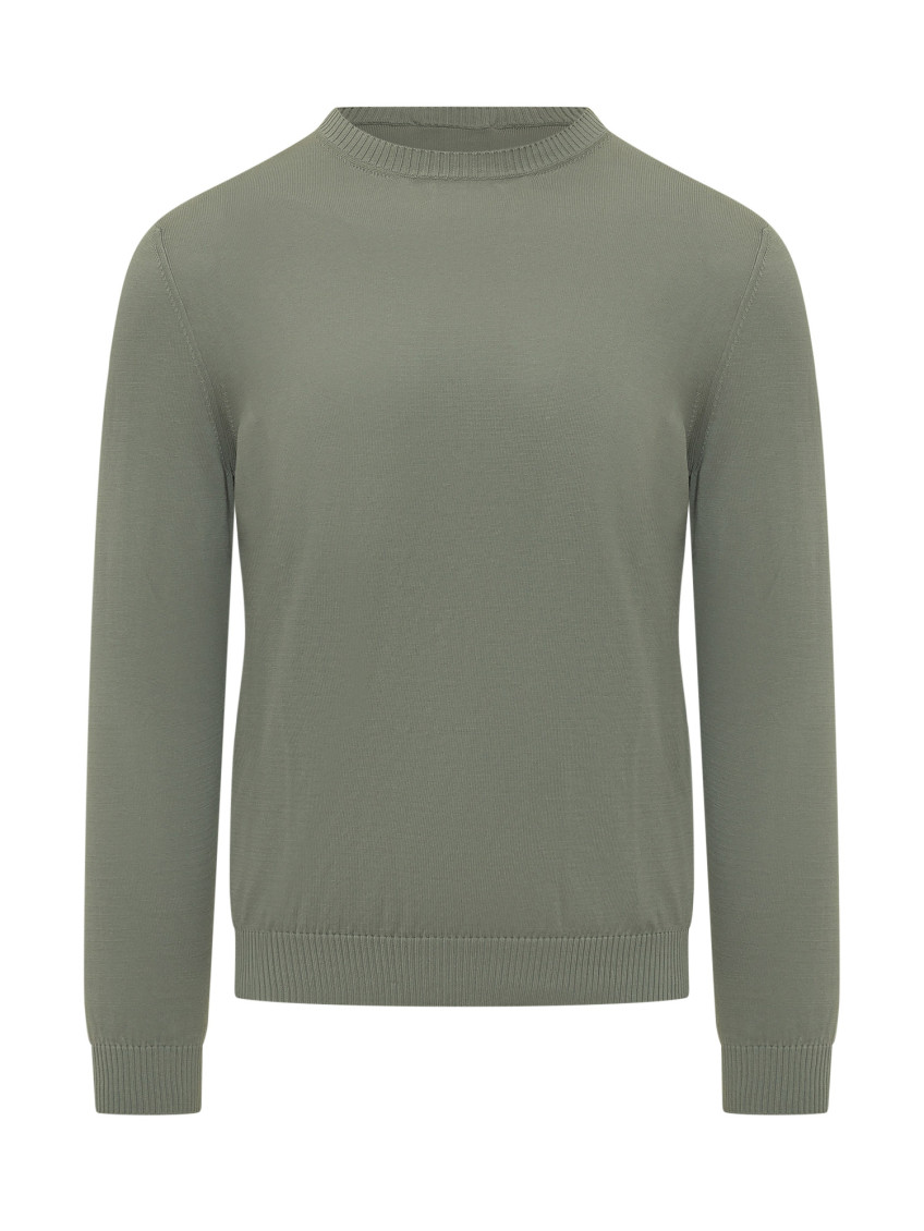 Green Solid Regular Sweaters