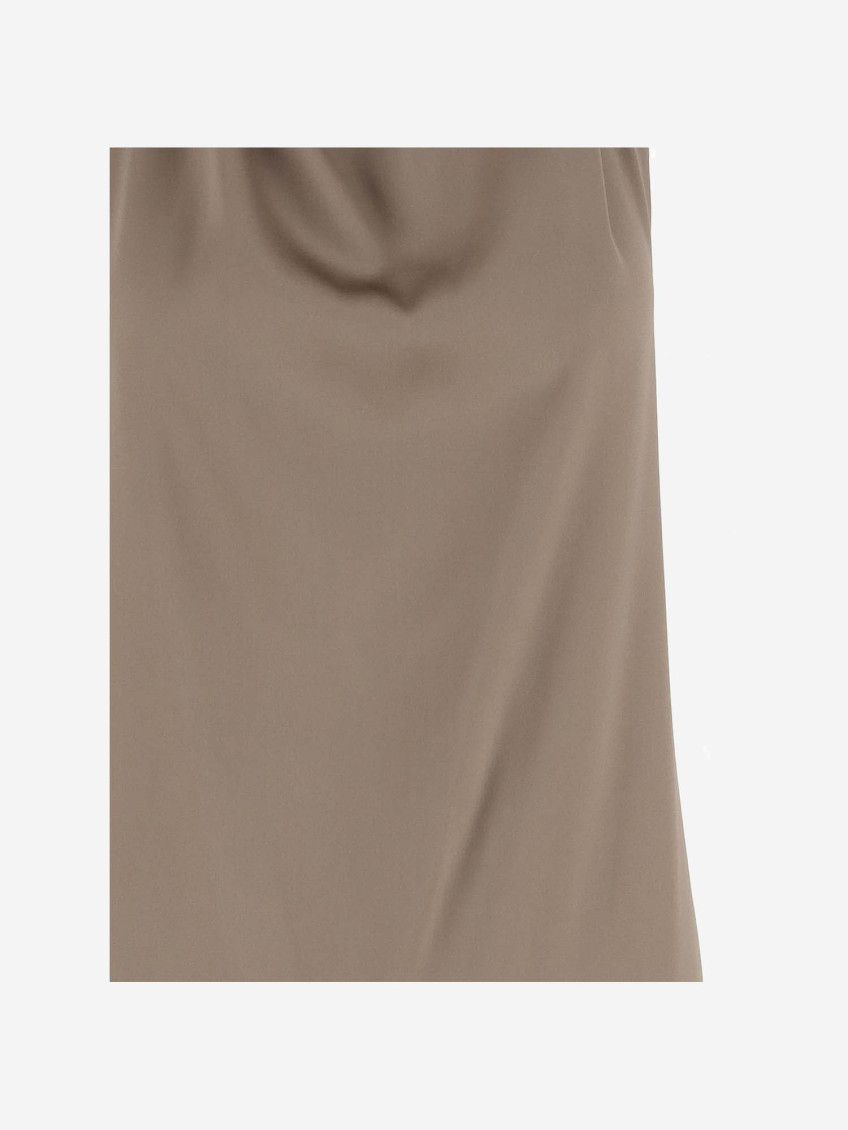 Olive Draped Neckline Dress