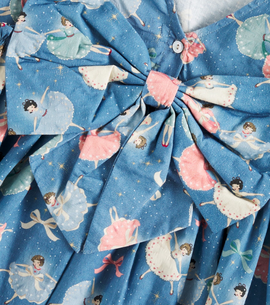 Konges Sløjd Evia bow-detail printed cotton dress
