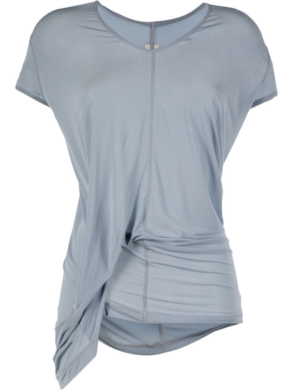 Gathered-waist T-shirt - Blue