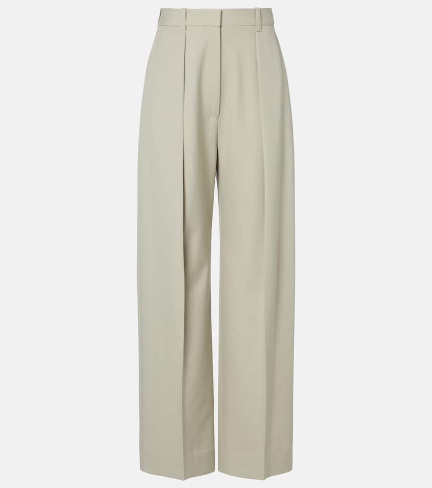 High-rise wide-leg pants