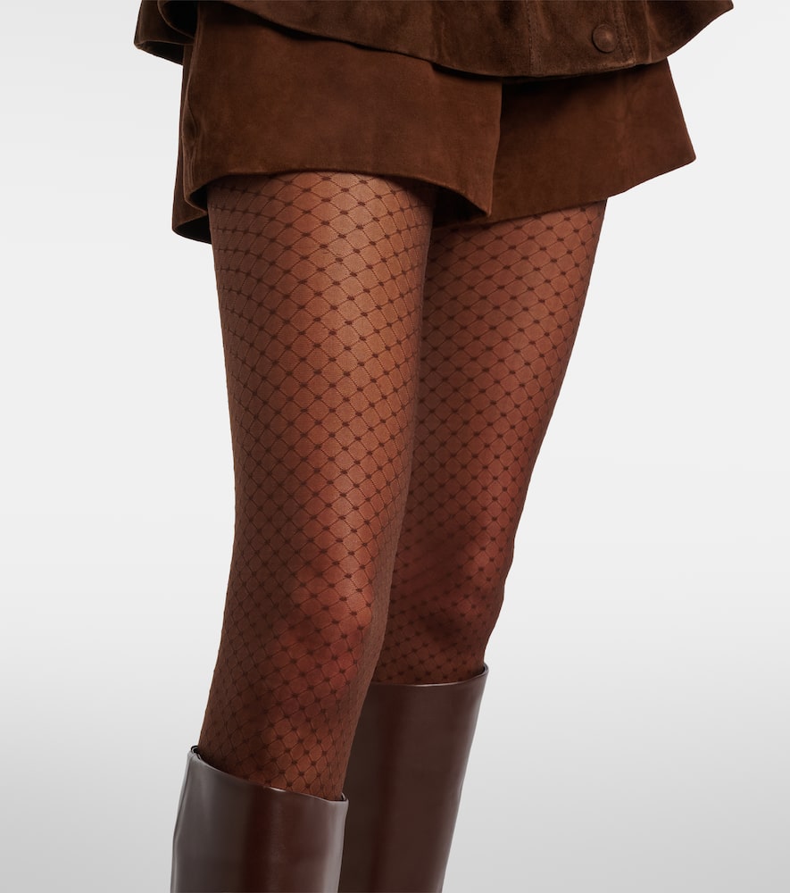 Control polka-dot sheer tights