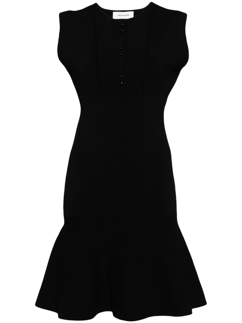 Peplum-hem midi dress - Blue