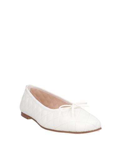 Woman Ballet flats White Size 8 Leather