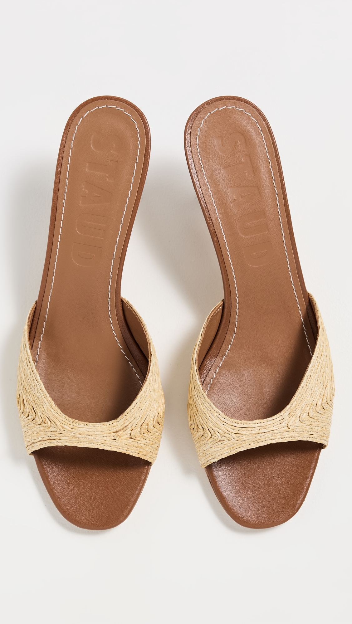 STAUD Brigitte Mules Natural Raffia