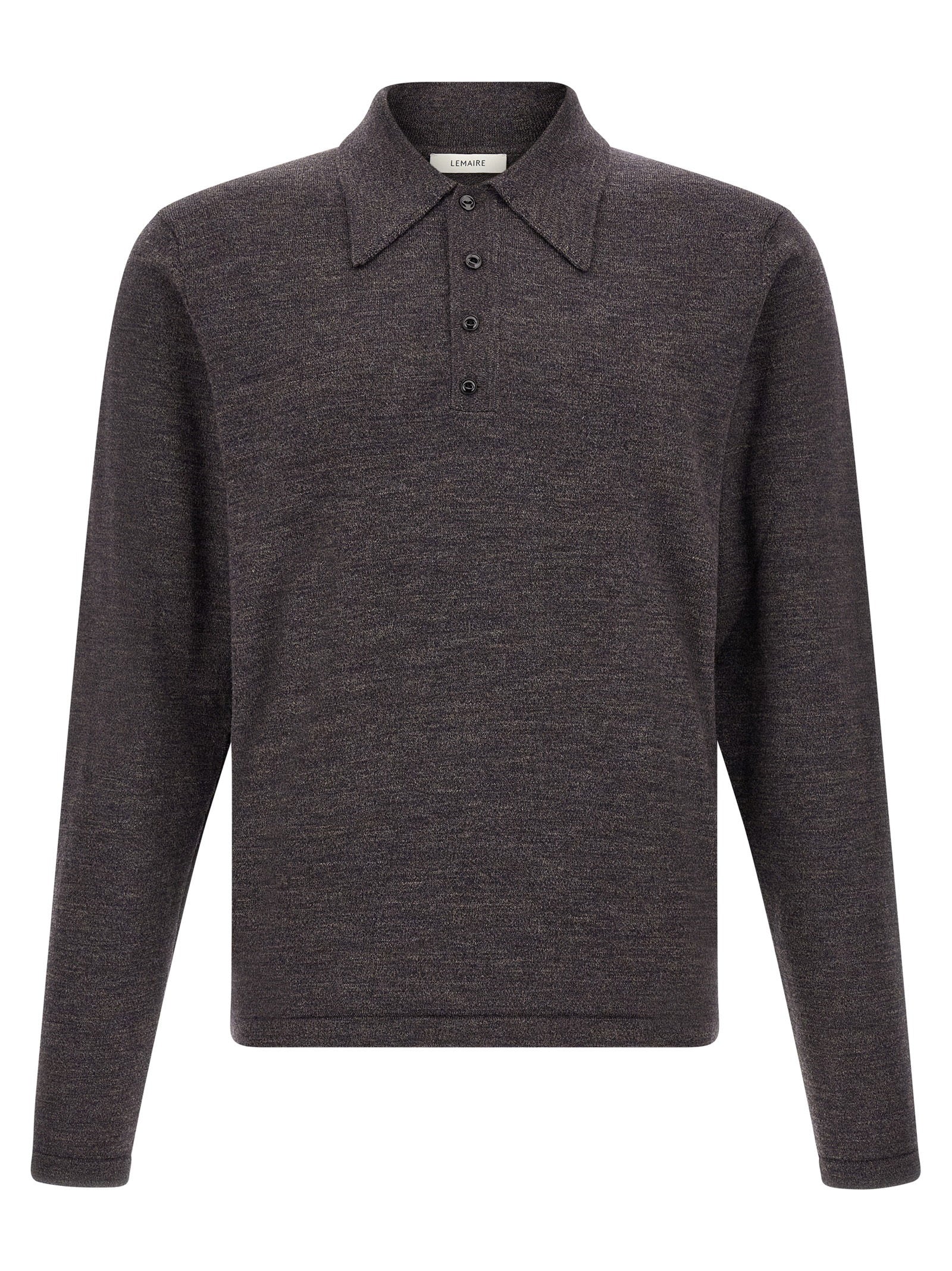 Merino Mouliné Wool Shirt — Brown