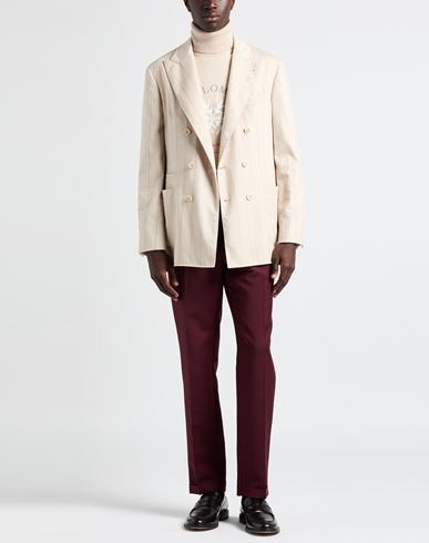Man Blazer Beige Size 38 Wool, Cashmere