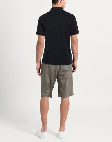 Man Polo shirt Black Size L Cotton, Polyamide, Elastane