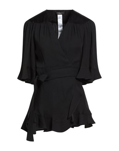 Woman Top Black Size 10 Acetate, Viscose