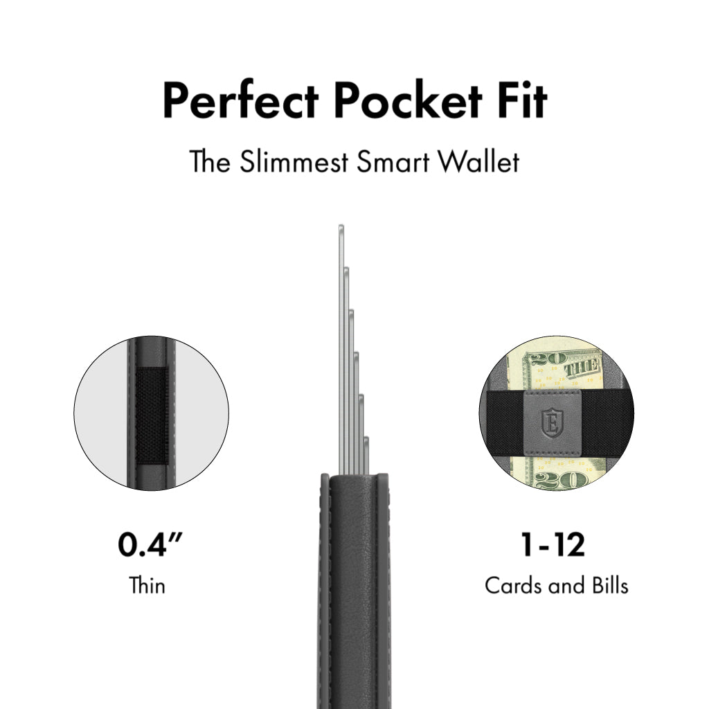 Men's Wallet - Smiley x Ekster Premium Slim Men's Wallet Trackable Wallet Leather Smart Wallet RFID Blocking