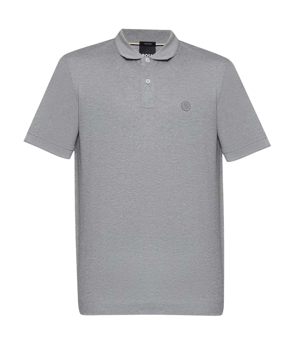 Grey Shirt Collar Polo