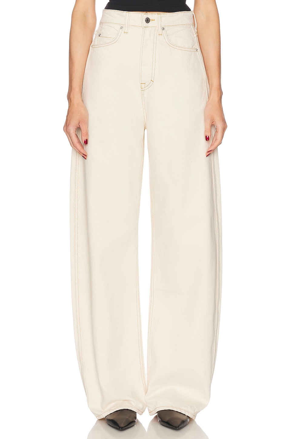 GRLFRND Austen High Rise Curve Jeans in Beige. -  31 also in 23, 24, 25, 26, 27, 28, 29