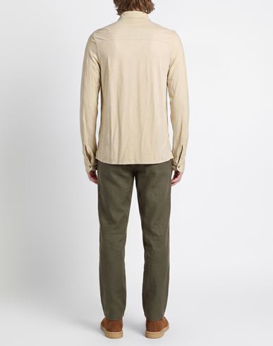 Man Shirt Beige Size 36 Cotton