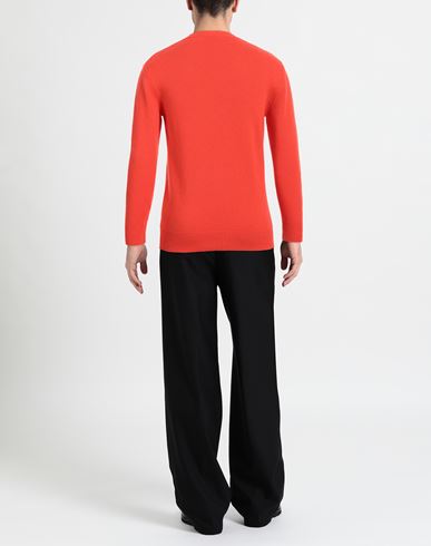 Man Sweater Tomato red Size 38 Wool, Polyamide
