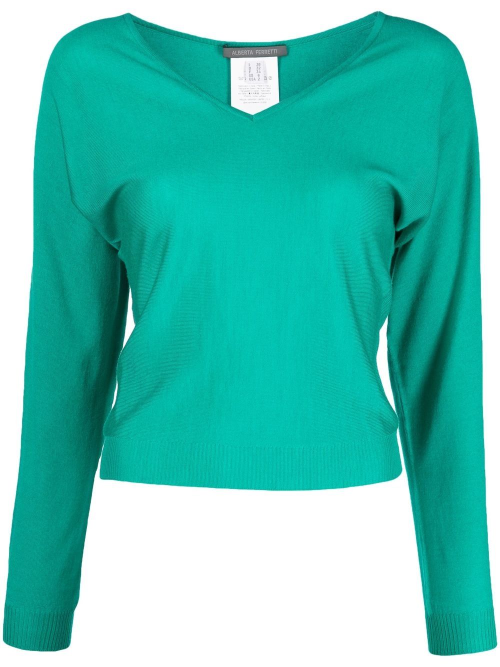 V-neck sweatshirt - Green
