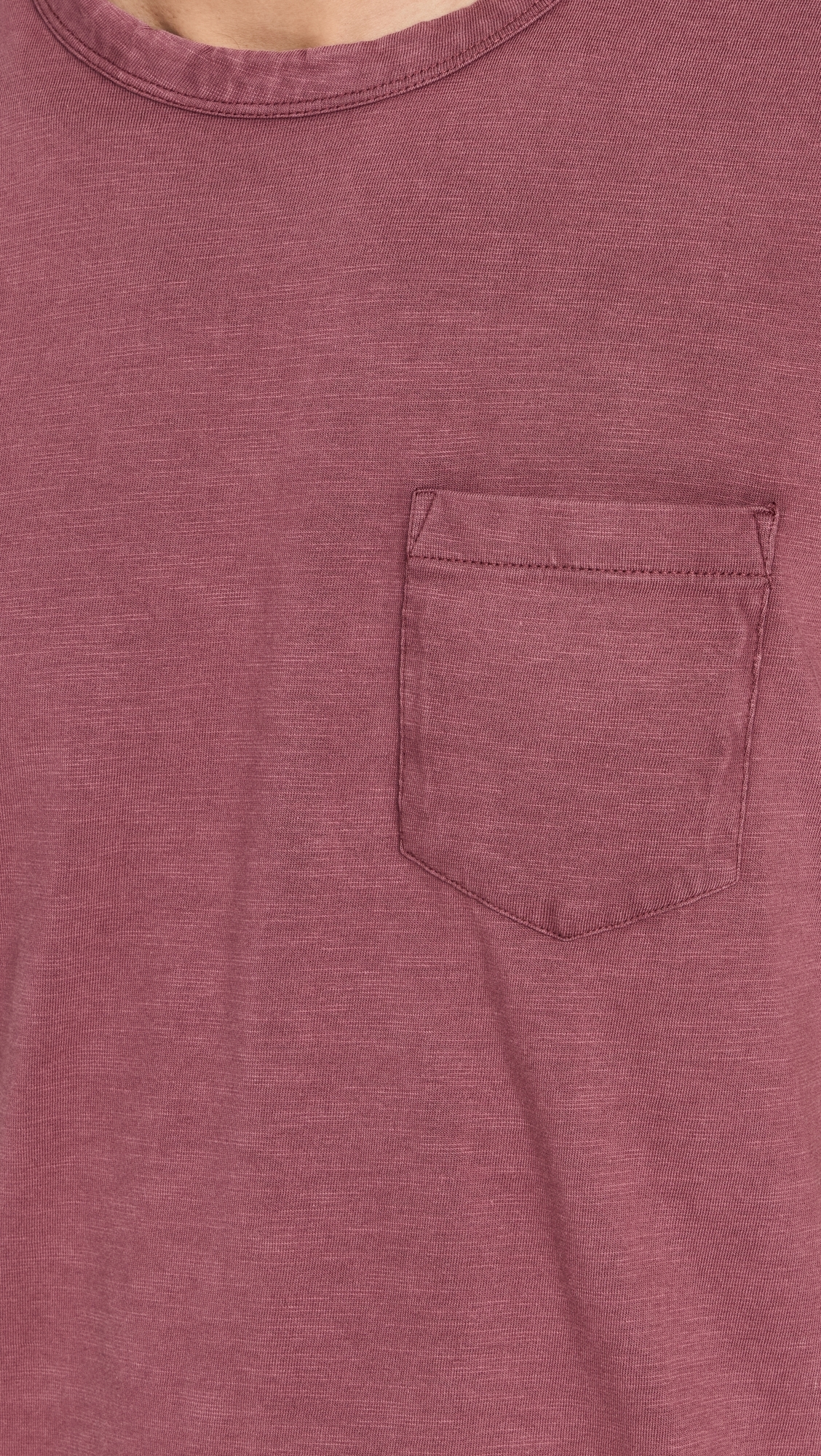 Sunwashed Pocket Tee Plum Wine