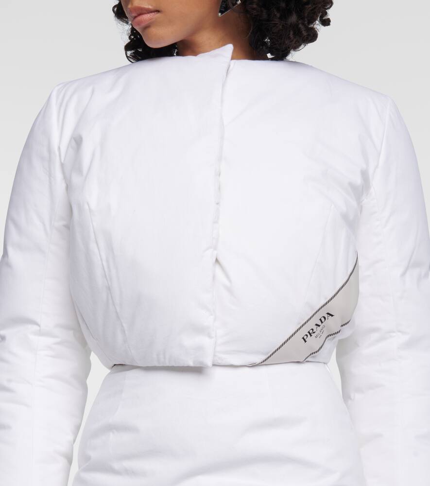 Prada Cropped cotton down jacket