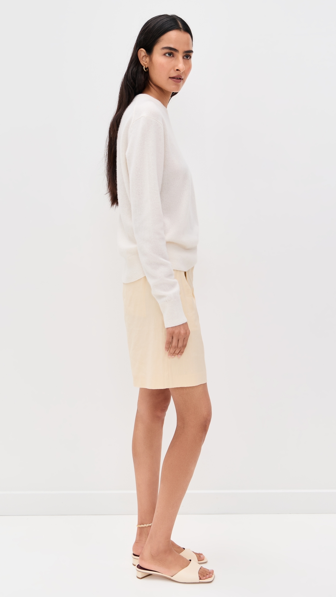 Cashmere Crew Pullover Soft White