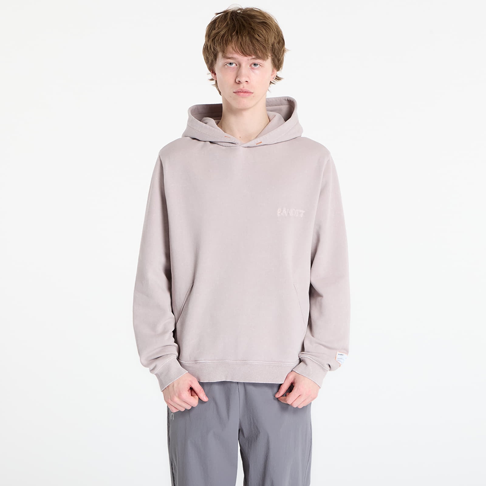 Sweatshirt BANDIT Cotton Fleece Embroidered Hoodie Ash
