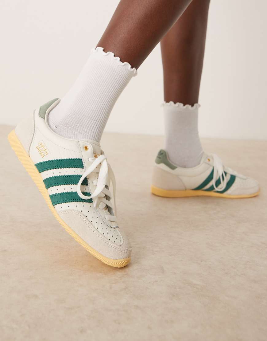 Adidas Originals Japan trainers in white and green