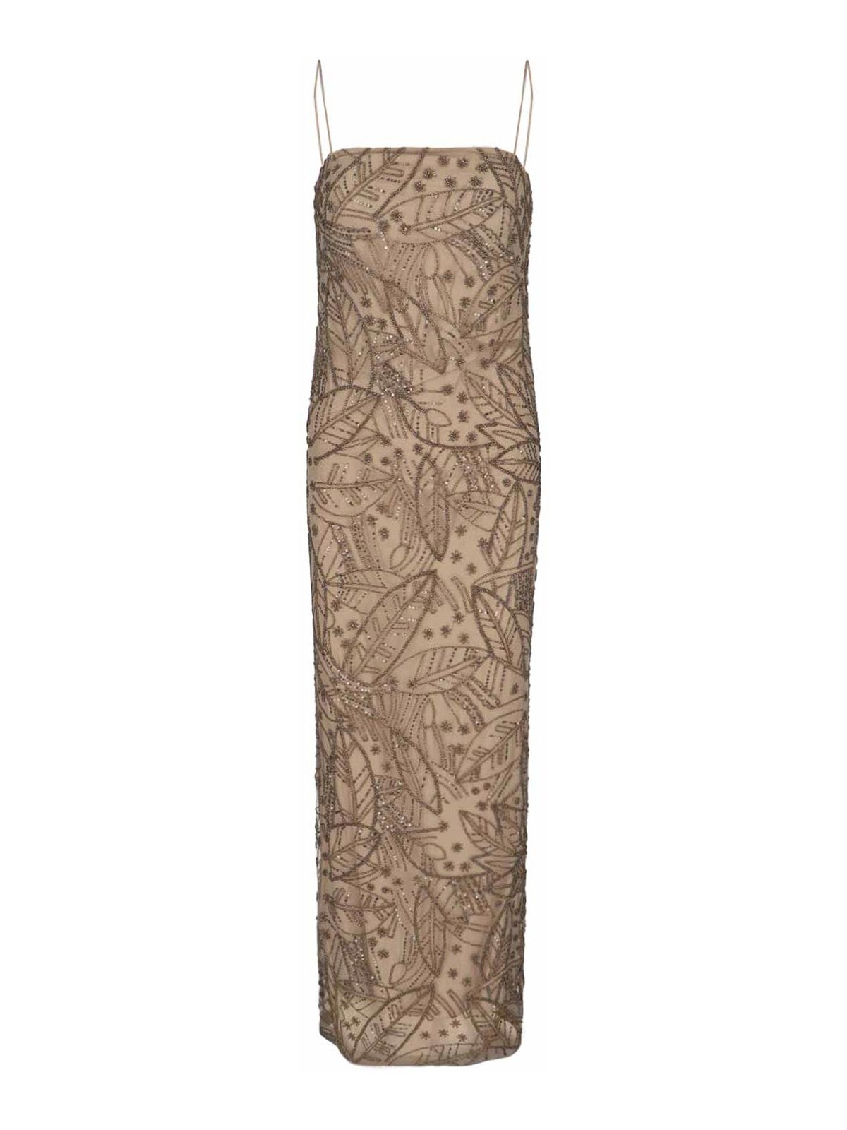 Network dress with beads