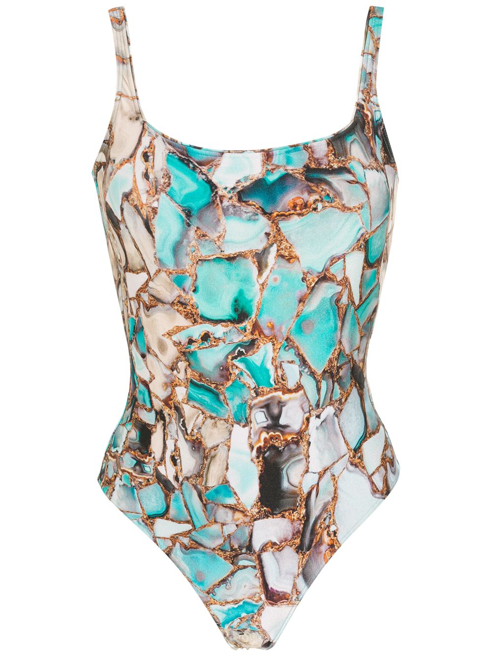 Lygia & Nanny Hapuna gemstone-print swimsuit - Blue