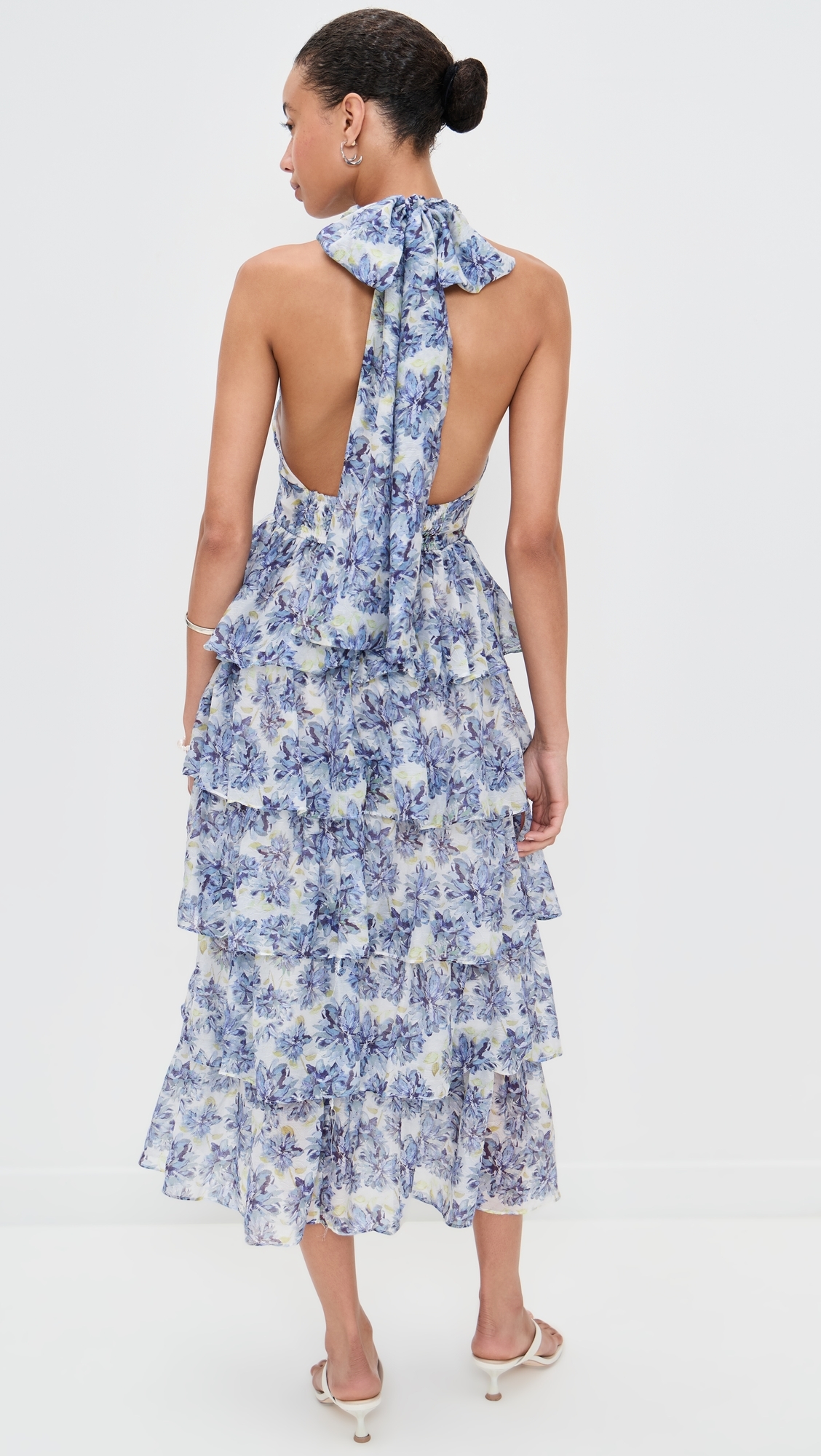 Odessa Maxi Dress Ivory Blue Multi