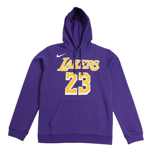 NBA lakers LeBron James Basketball Sports Fleece Lined Pullover Purple