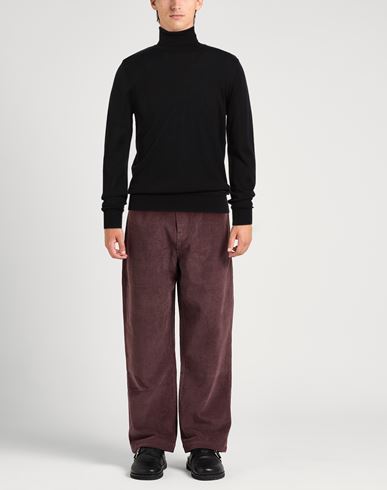 Man Turtleneck Black Size XL Merino Wool