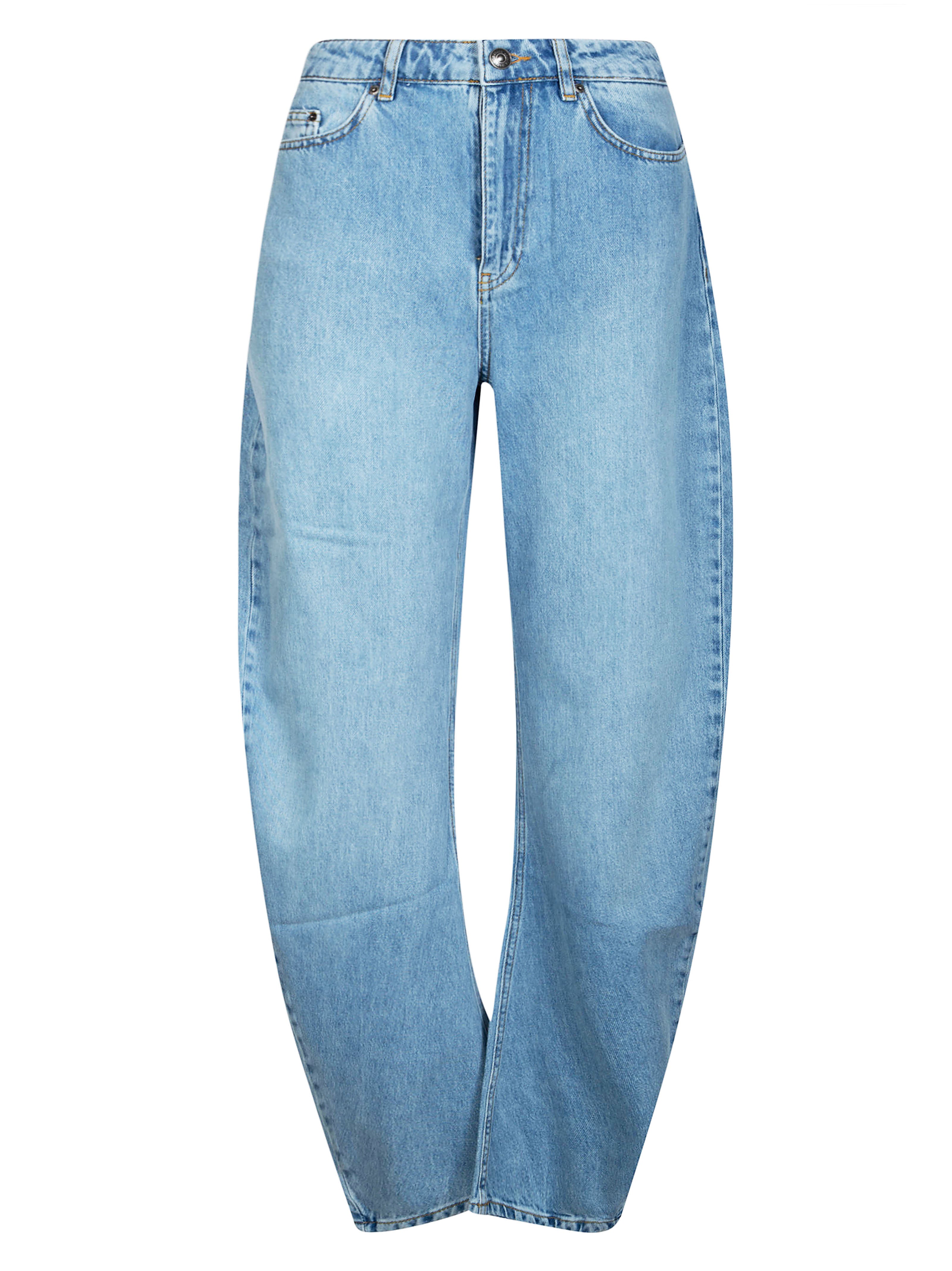 Draped Barrel Leg Jeans