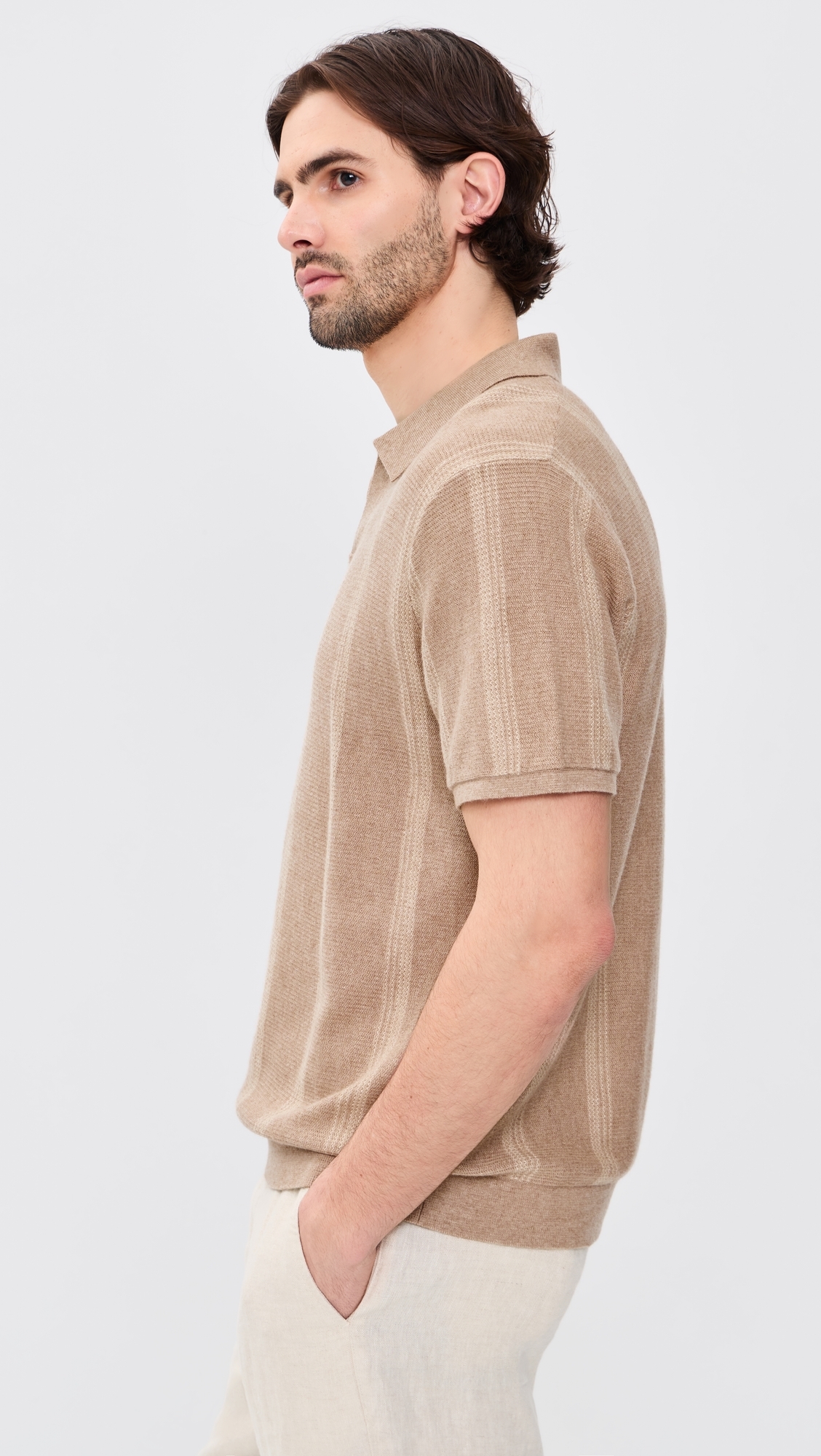 Liam Sweater Polo Driftwood Stripe