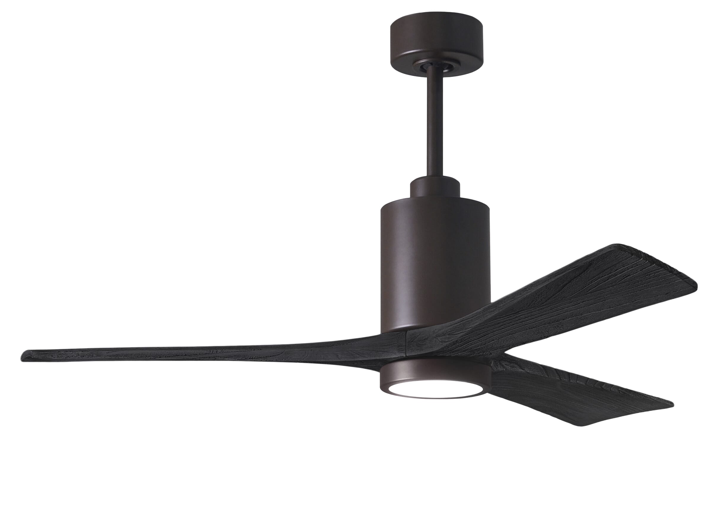 Patricia 6-Speed " Ceiling Fan w/ Integrated Light Kit in Textured Bronze with Matte Black blade