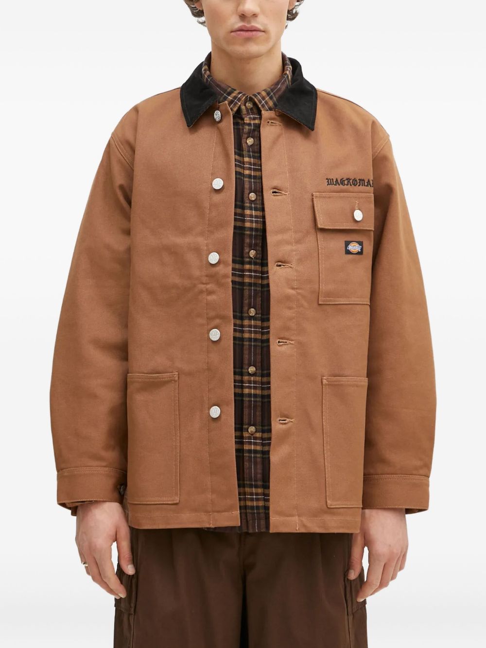 Piped-trim jacket - Black