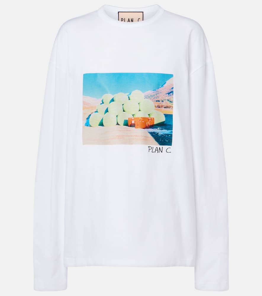 Printed cotton jersey T-shirt