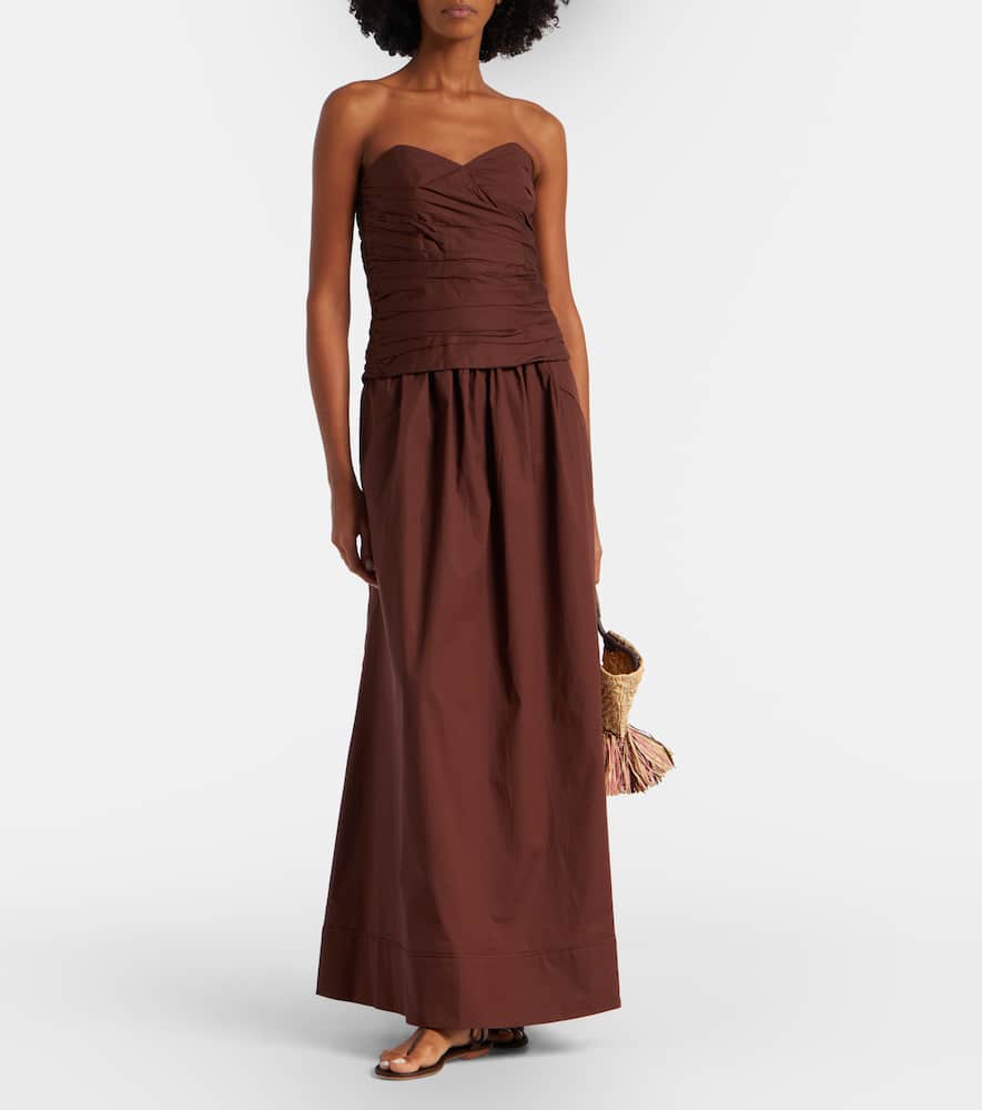 Strapless cotton top