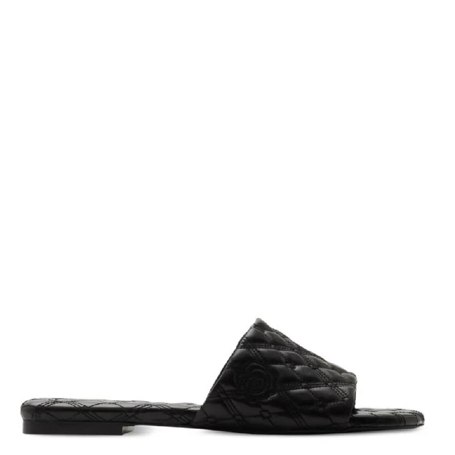 Quilted Leather Slides
