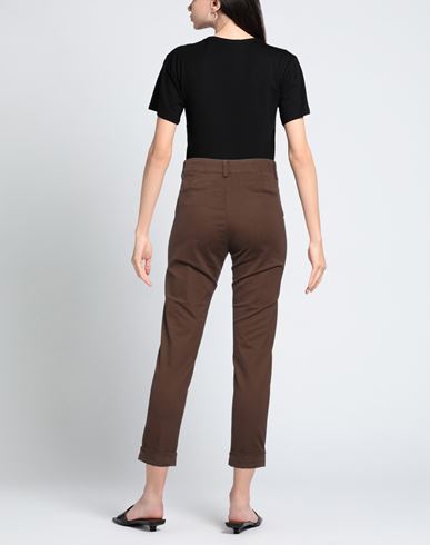 Woman Pants Brown Size 10 Cotton, Elastane