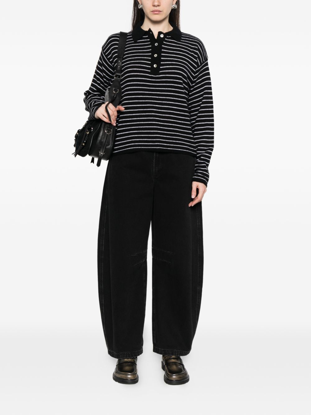 Gestreiftes Poloshirt aus Kaschmir von Beyou