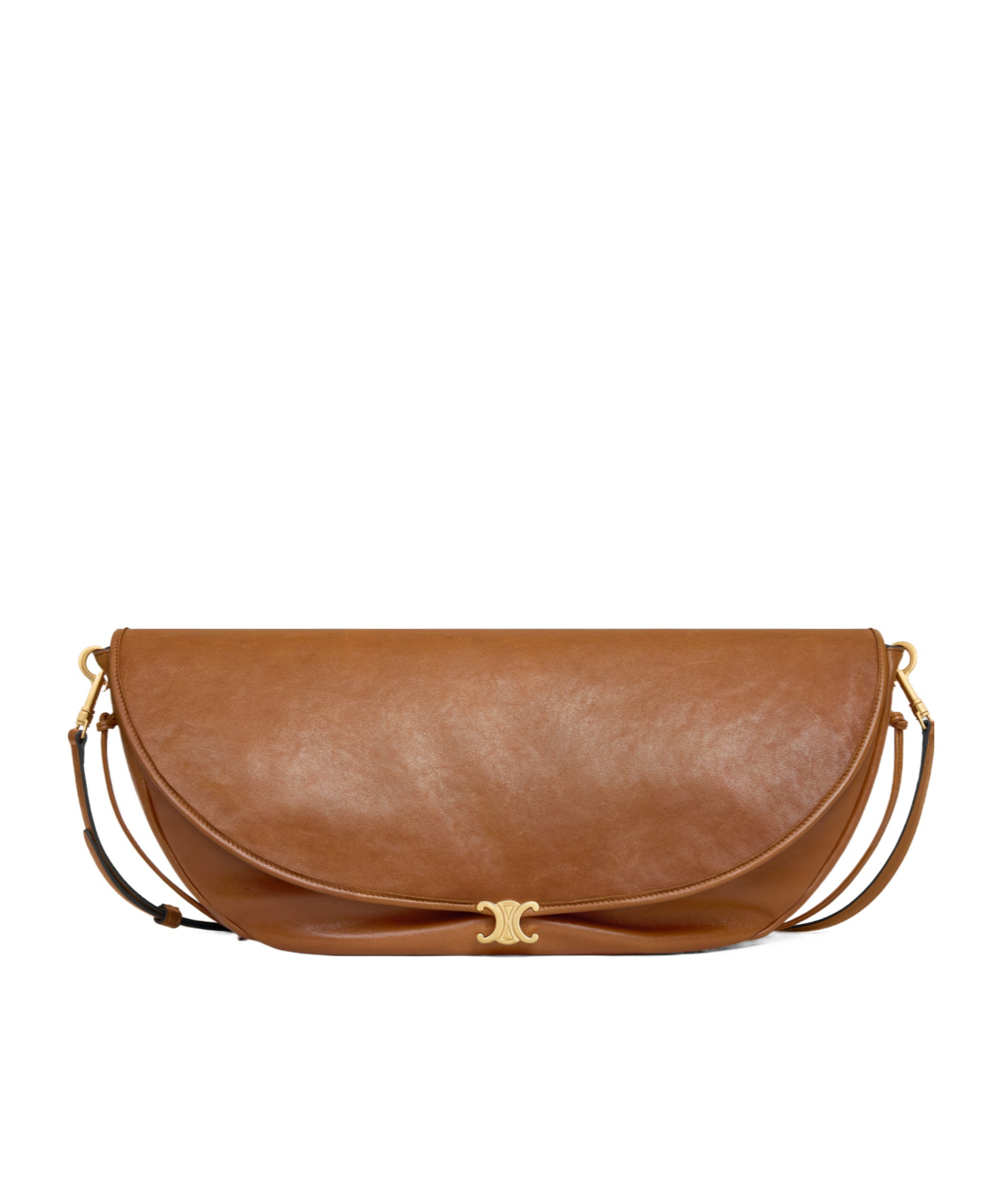 HALFMOON SOFT TRIOMPHE BAG IN SUPPLE SHINY LAMBSKIN