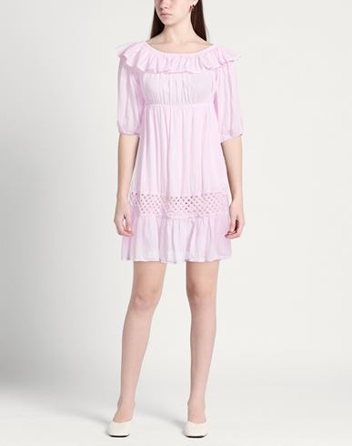 Woman Mini dress Lilac Size S Cotton