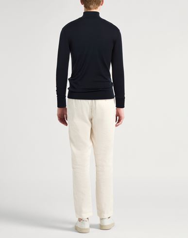Man Turtleneck Midnight blue Size S Mulberry silk, Cotton