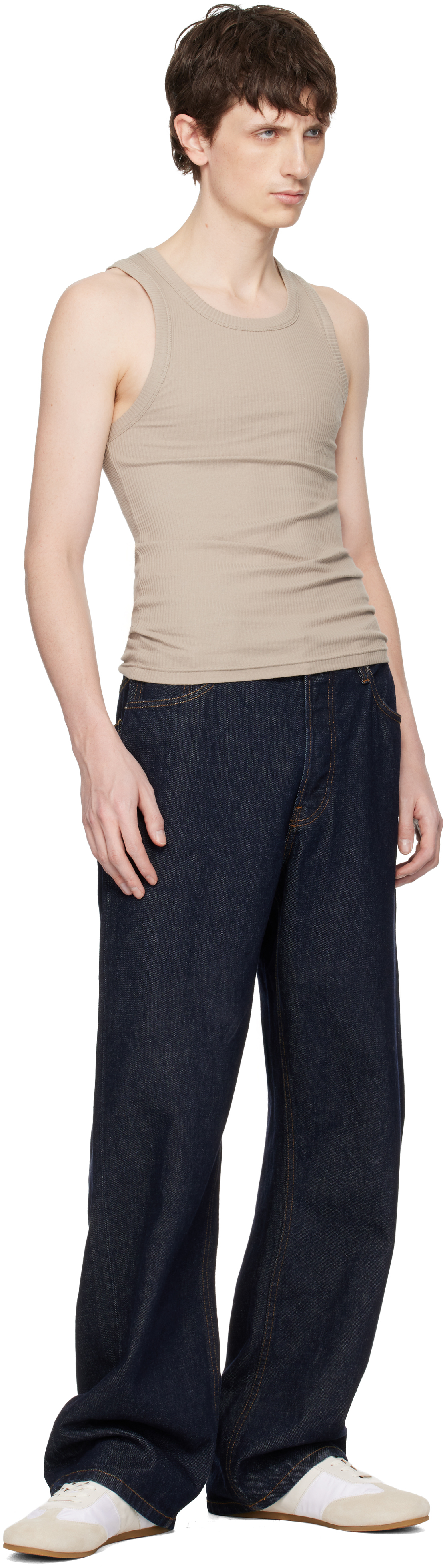 Taupe Base Rib Tank Top