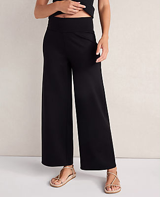 Ann Taylor Haven Well Within Organic Cotton Modal Foldover Wide Leg Pants
