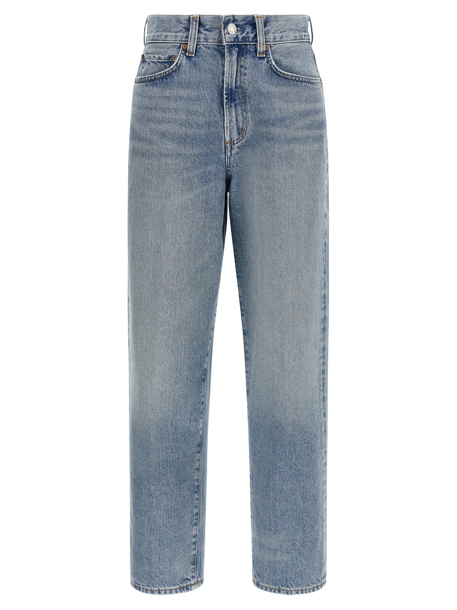 Vintage Wash High-Waist Jeans — Indigo