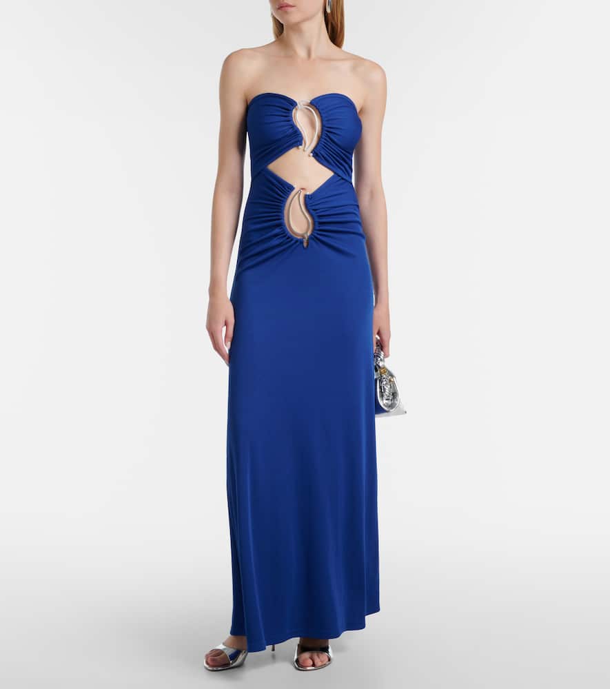 Paisley Disconnect gathered maxi dress