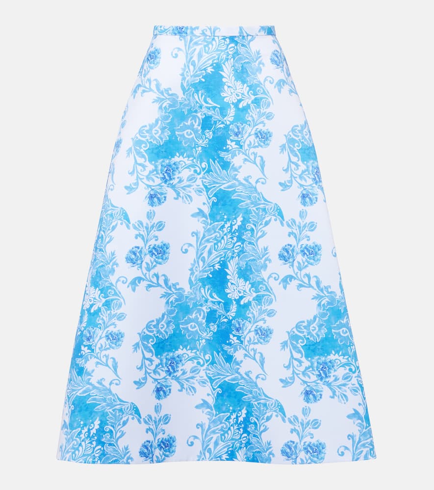 Hallie floral taffeta maxi skirt